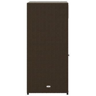 Tuinkast 55x55x111 cm poly rattan bruin 8