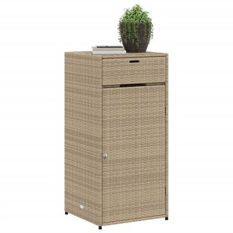 Tuinkast 55x55x111 cm poly rattan beige 4