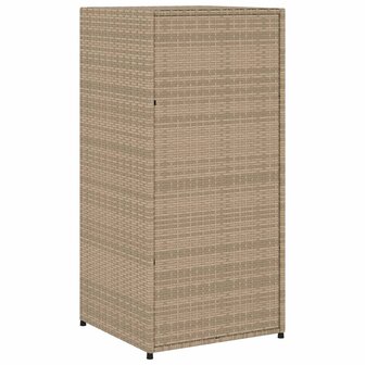 Tuinkast 55x55x111 cm poly rattan beige 9