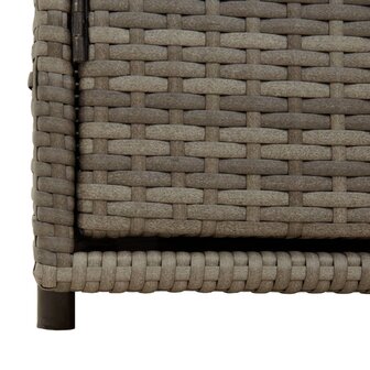 Tuinkast 110x55x60,5 cm poly rattan grijs 9
