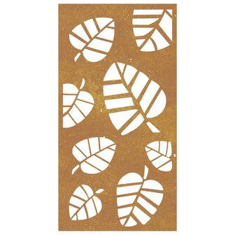 Wanddecoratie tuin bladontwerp 105x55 cm cortenstaal 4