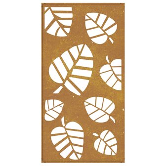 Wanddecoratie tuin bladontwerp 105x55 cm cortenstaal 5