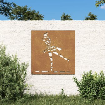 Wanddecoratie tuin balletdanserontwerp 55x55 cm cortenstaal 1