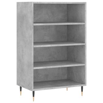 Hoge kast 57x35x90 cm bewerkt hout betongrijs 2