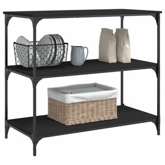 Keukentrolley 102x50x95 cm bewerkt hout zwart 5