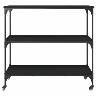 Keukentrolley 102x50x95 cm bewerkt hout zwart 7