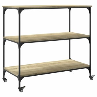 Keukentrolley 102x50x95 cm bewerkt hout sonoma eikenkleurig 9