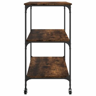 Keukentrolley 102x50x95 cm bewerkt hout gerookt eikenkleurig 8