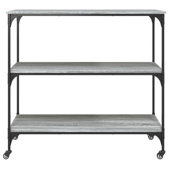 Keukentrolley 102x50x95 cm bewerkt hout grijs sonoma eiken 7