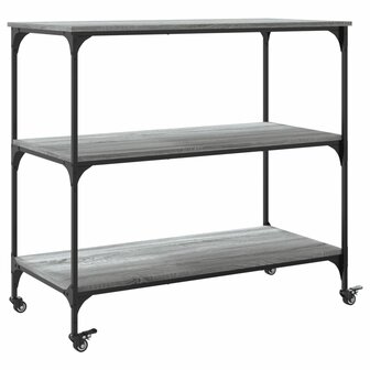 Keukentrolley 102x50x95 cm bewerkt hout grijs sonoma eiken 9