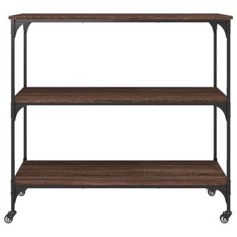 Keukentrolley 102x50x95 cm bewerkt hout bruin eikenkleurig 7