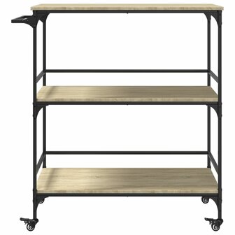 Keukentrolley 100,5x50x105 cm bewerkt hout sonoma eikenkleurig 7