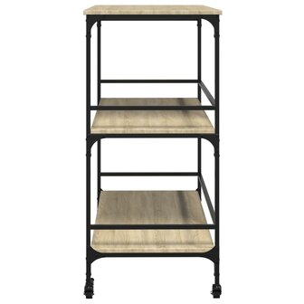 Keukentrolley 100,5x50x105 cm bewerkt hout sonoma eikenkleurig 8