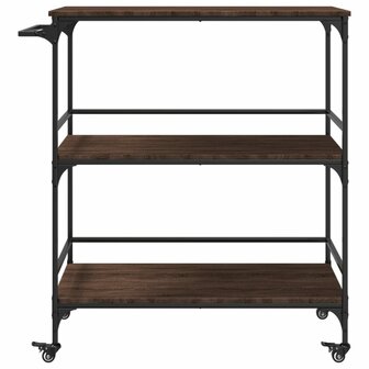 Keukentrolley 100,5x50x105 cm bewerkt hout bruin eikenkleurig 7