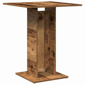 Bistrotafel 60x60x75 cm bewerkt hout oud houtkleurig 6
