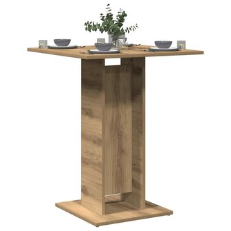 Bistrotafel 60x60x75 cm spaanplaat artisanaal eikenkleurig 1