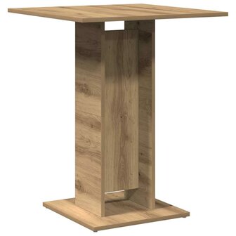 Bistrotafel 60x60x75 cm spaanplaat artisanaal eikenkleurig 2