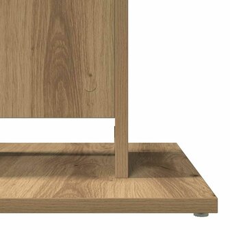 Bistrotafel 60x60x75 cm spaanplaat artisanaal eikenkleurig 7