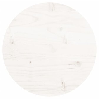 Tafelblad rond &Oslash;30x3 cm massief grenenhout wit 2