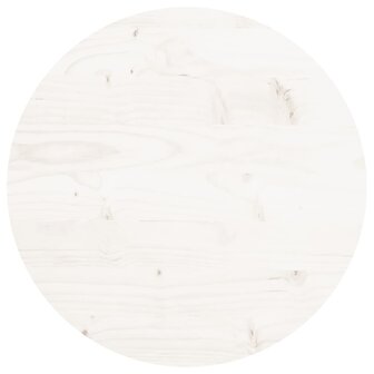 Tafelblad rond &Oslash;40x3 cm massief grenenhout wit 2