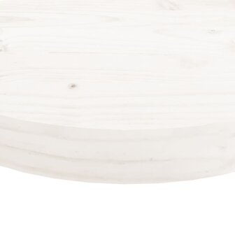 Tafelblad rond &Oslash;40x3 cm massief grenenhout wit 5
