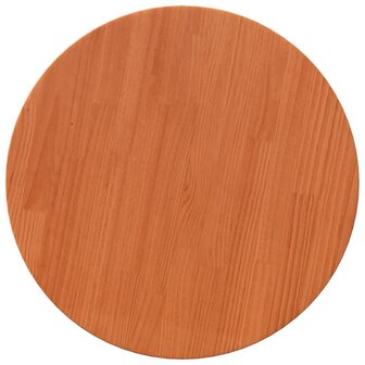 Tafelblad rond &Oslash;50x2,5 cm massief grenenhout wasbruin 2
