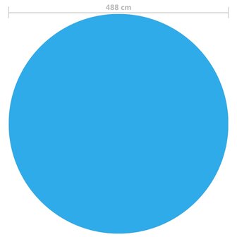 Zwembadzeil rond 488 cm PE blauw 4