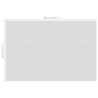 Zwembadfolie solar drijvend 300x200 cm PE grijs 4
