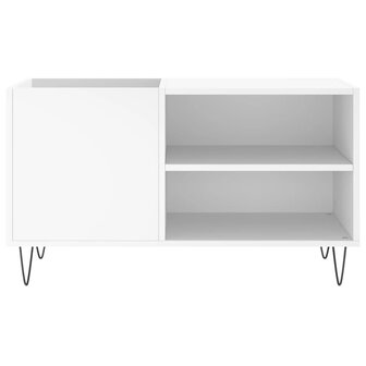 Platenkast 85x38x48 cm bewerkt hout wit 4