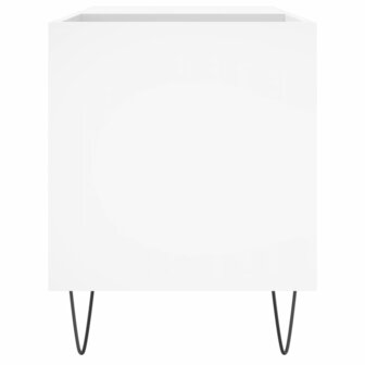 Platenkast 85x38x48 cm bewerkt hout wit 5