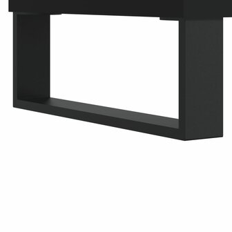 Platenkast 74,5x38x48 cm bewerkt hout zwart 7