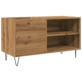 Platenkast 84,5x38x48 cm bewerkt hout artisanaal eikenkleur 2