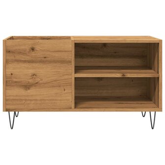 Platenkast 84,5x38x48 cm bewerkt hout artisanaal eikenkleur 4