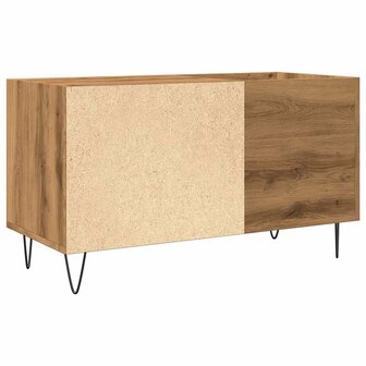 Platenkast 84,5x38x48 cm bewerkt hout artisanaal eikenkleur 6