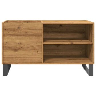 Platenkast 84,5x38x48 cm bewerkt hout artisanaal eikenkleur 4