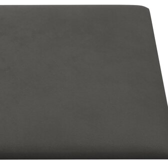 Wandpanelen 12 st 0,54 m&sup2; 30x15 cm fluweel donkergrijs 5