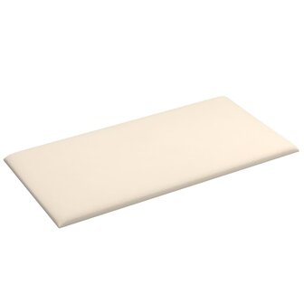 Wandpanelen 12 st 0,54 m&sup2; 30x15 cm fluweel cr&egrave;mekleurig 4