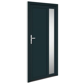 Voordeur 98x200 cm PVC antracietkleurig 2