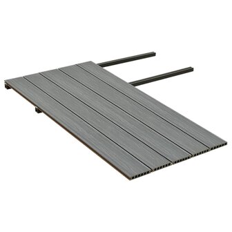 Terrasplanken met accessoires 10 m&sup2; 2,2 m HKC bruin en grijs 4