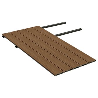 Terrasplanken met accessoires 10 m&sup2; 2,2 m HKC bruin en grijs 5