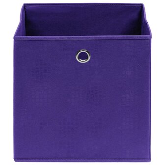 Opbergboxen 4 st 32x32x32 cm stof paars 3
