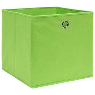 Opbergboxen 4 st 32x32x32 cm stof groen 2