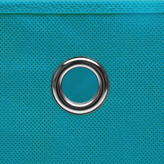  Opbergboxen met deksel 4 st 32x32x32 cm stof babyblauw 5
