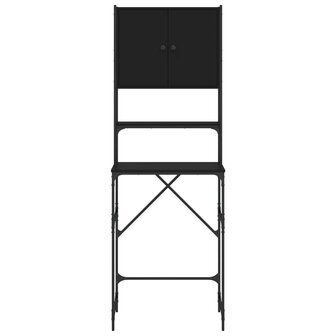 Wasmachinekast 68x48,5x194 cm zwart 8