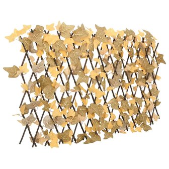Kunstplant esdoornblad op latwerk uittrekbaar 180x60 cm oranje 1