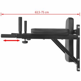 Dipstation fitnessapparaat wandgemonteerd zwart     7