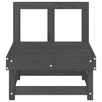 Tuinmiddenbanken 2 st massief grenenhout grijs 4