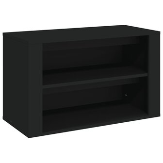 Schoenenrek 75x35x45 cm bewerkt hout zwart 2