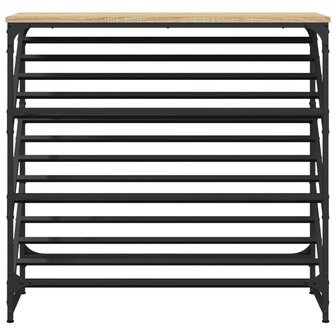 Schoenenrek 90x30x85 cm bewerkt hout sonoma eikenkleurig 4
