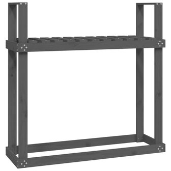 Haardhoutrek 110x35x108,5 cm massief grenenhout grijs 2
